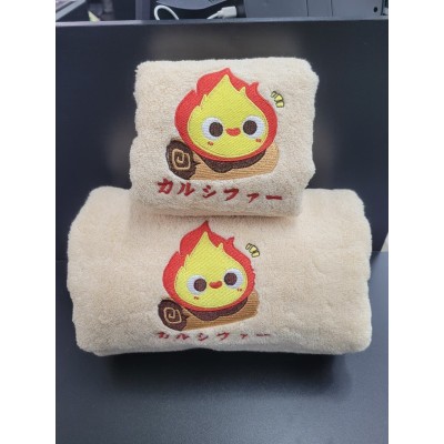 Jogo de toalha calcifer kawai 1.4m